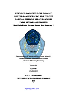 PENGARUH SAMSAT KELILING E SAMSAT SAKPOLE DAN PENGESAHAN STNK ONLINE